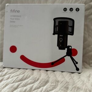 FIFINE USB Desktop PC Microphone with Pop Filter for Computer and Mac.